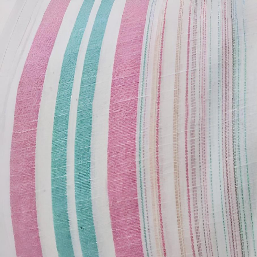 Лен простынный с цветными полосками 1.5 м Кушнир