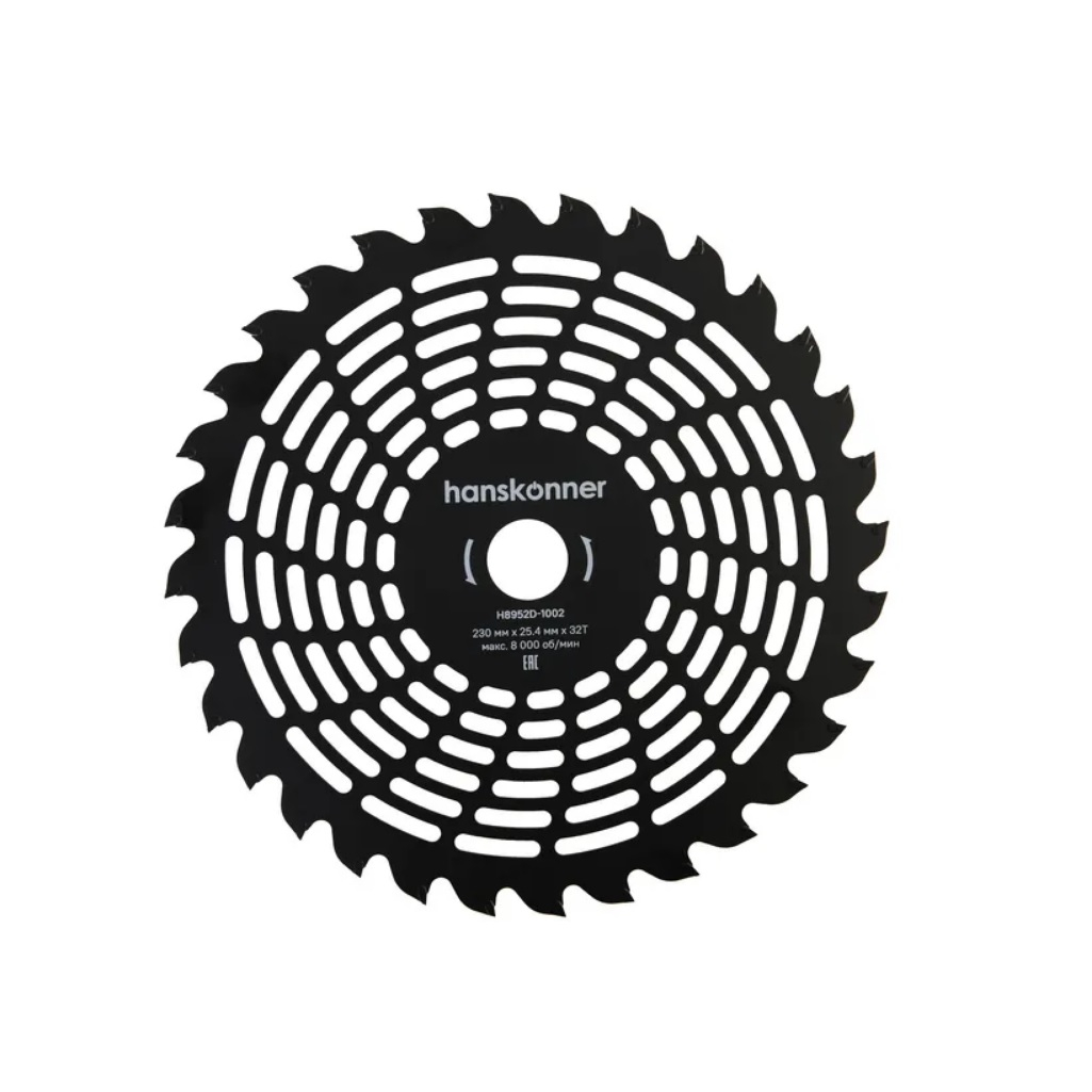 Нож-фреза для триммера Hanskonner H8952D-1002 Ultra Light, 230х25.4 мм, 32 зуба