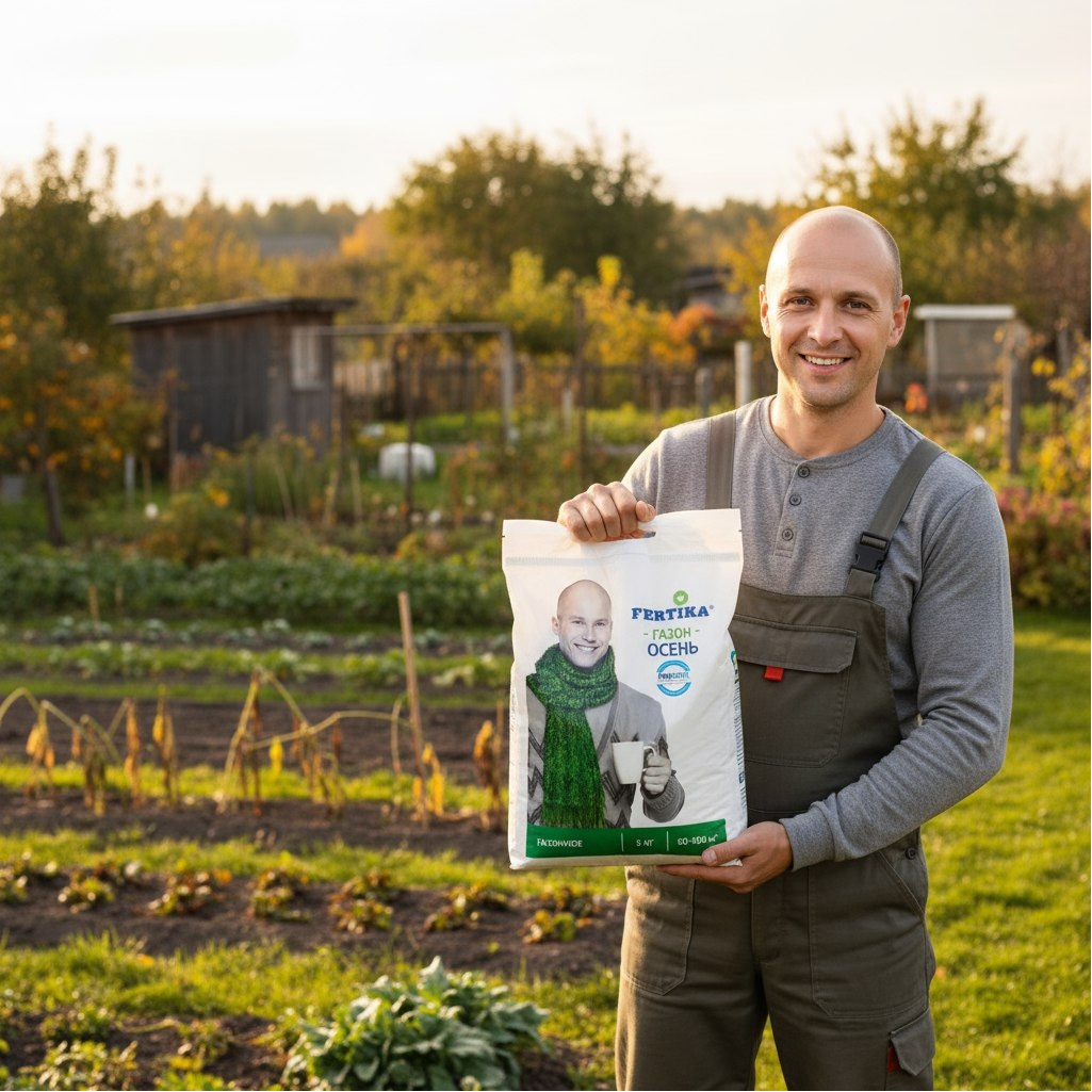Удобрение газонное Fertika, Осень, гранулированное, минеральное, 5 кг