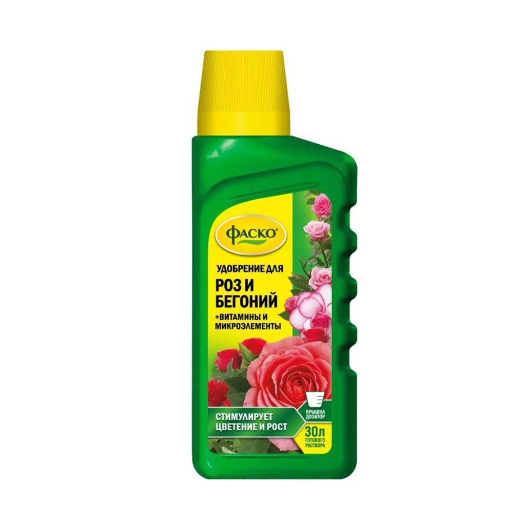Удобрение Фаско Цветочное счастье для роз и бегоний, минеральное, жидкость, 285 мл
