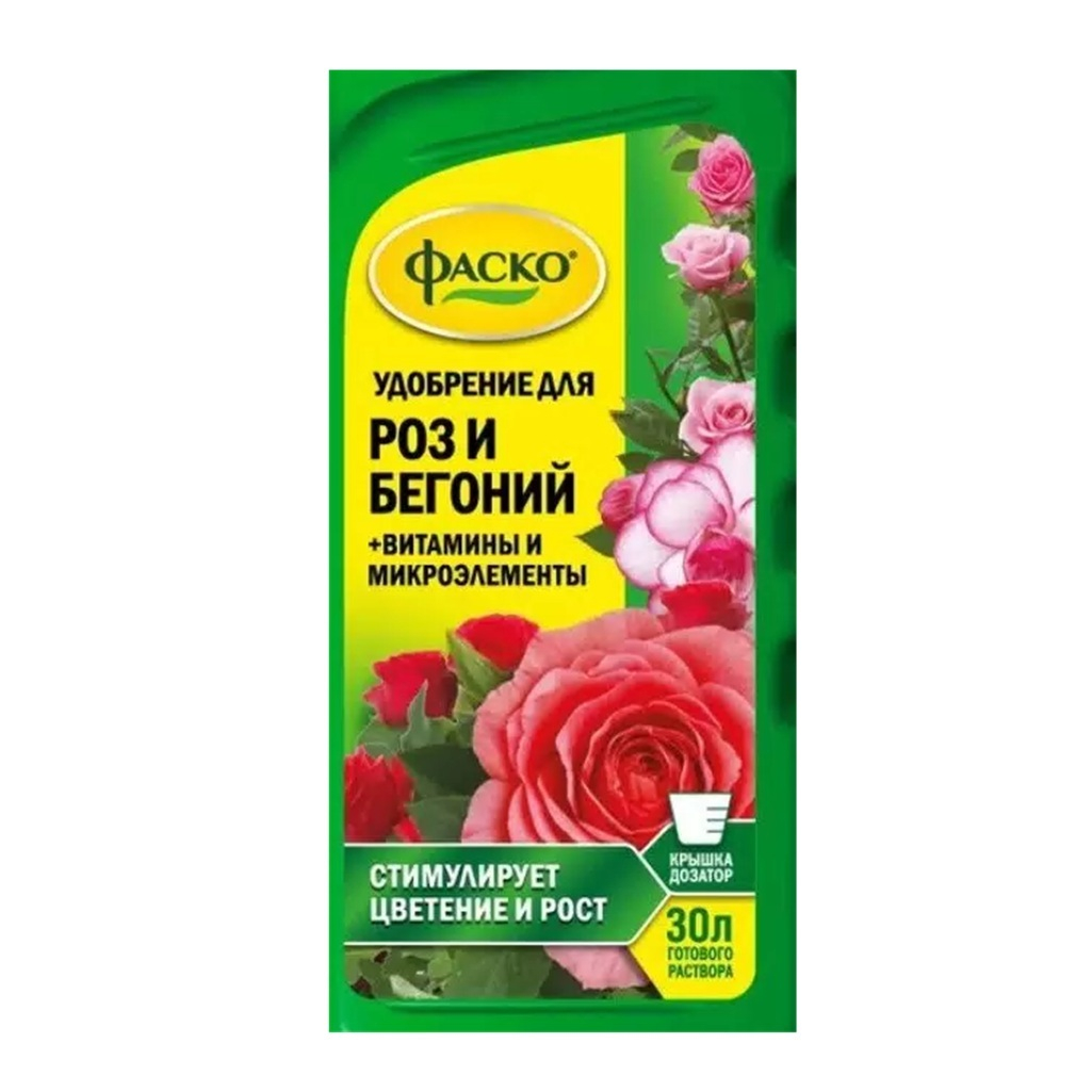 Удобрение Фаско Цветочное счастье для роз и бегоний, минеральное, жидкость, 285 мл