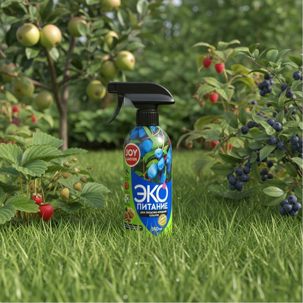 Удобрение Joy Garden 480475 Эко питание, уксус древесный, для плодово-ягодных культур, спрей, 550 мл
