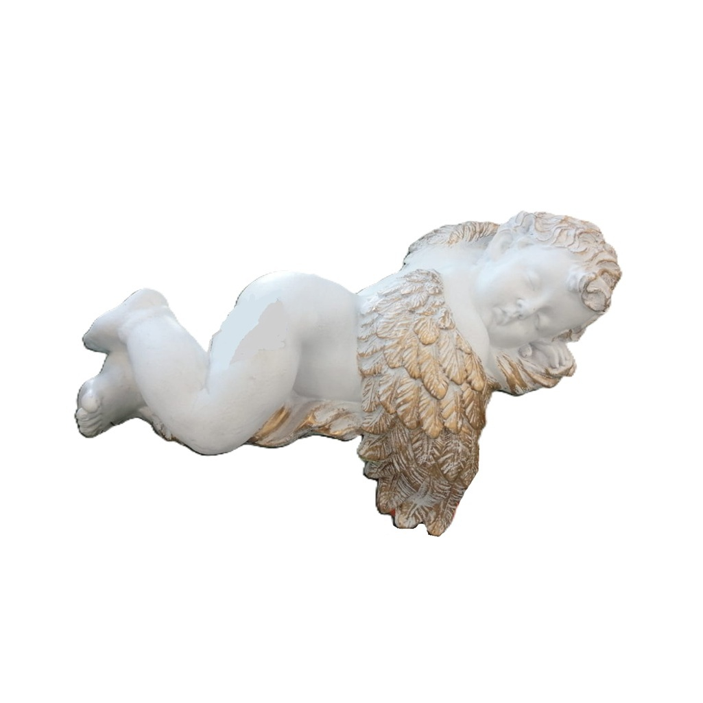 Фигура садовая декоративная Спящий ангел FG-13371, полистоун, 23х40 см