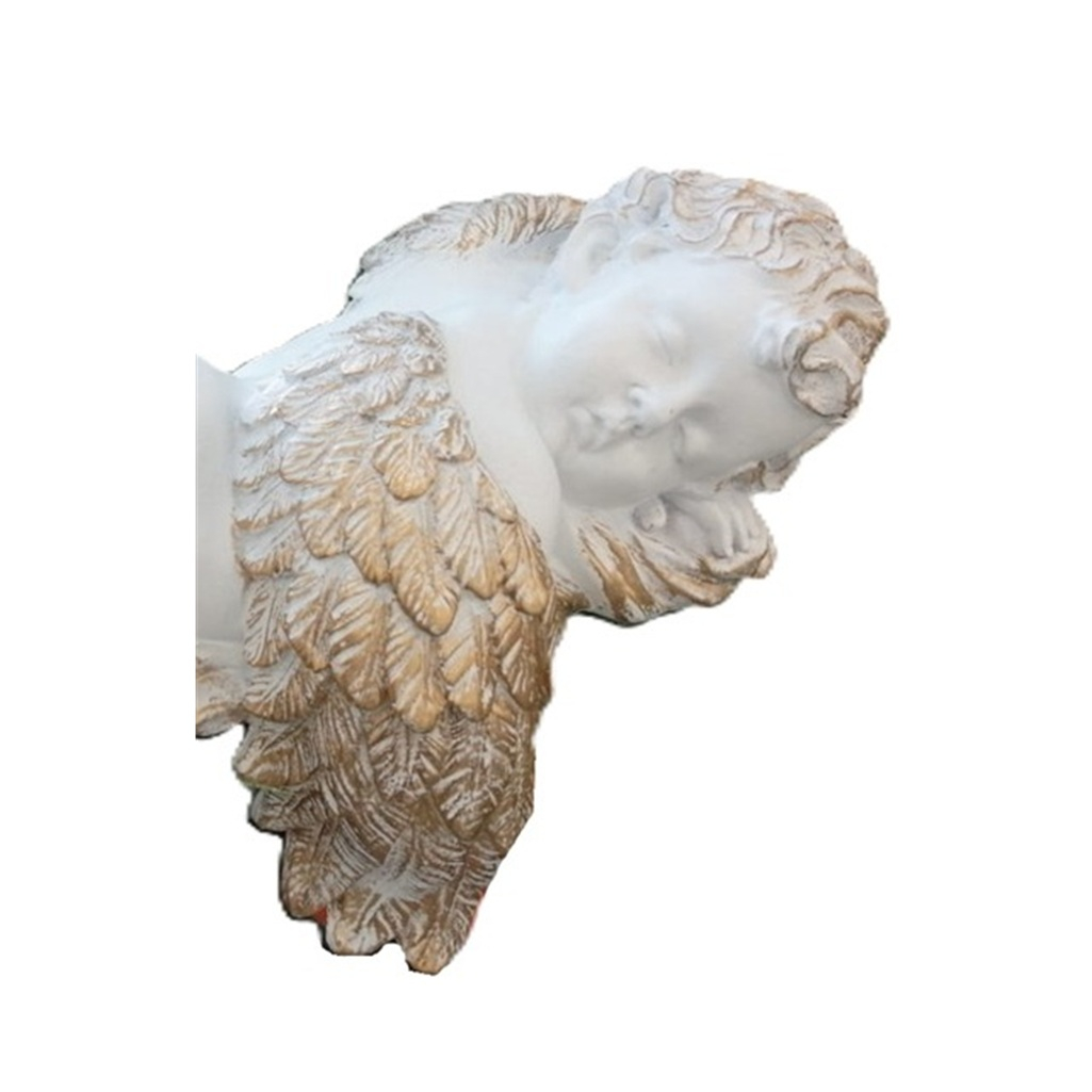 Фигура садовая декоративная Спящий ангел FG-13371, полистоун, 23х40 см