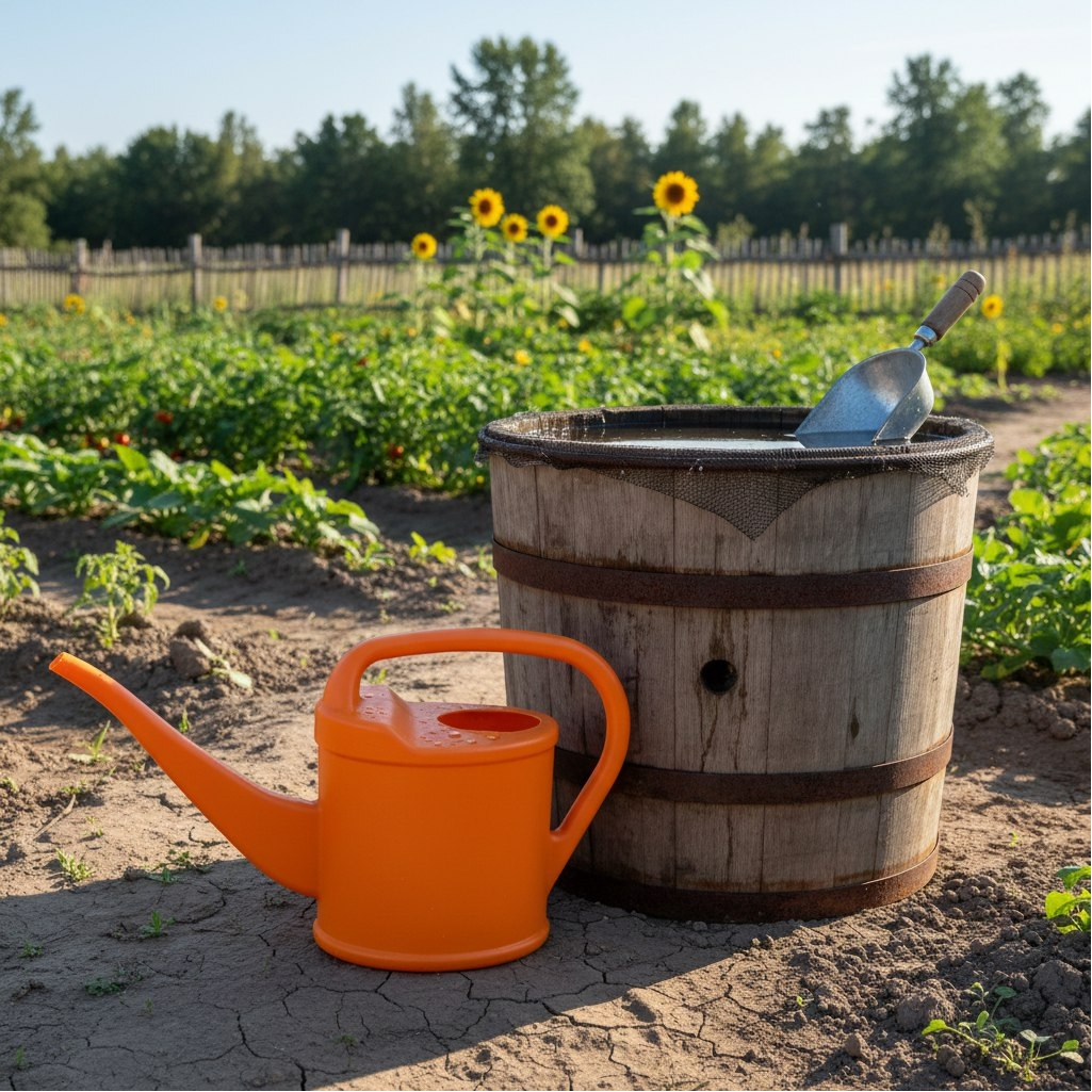 Лейка садовая Альтернатива пластиковая, 1.3 л, для полива растений на дачном участке
