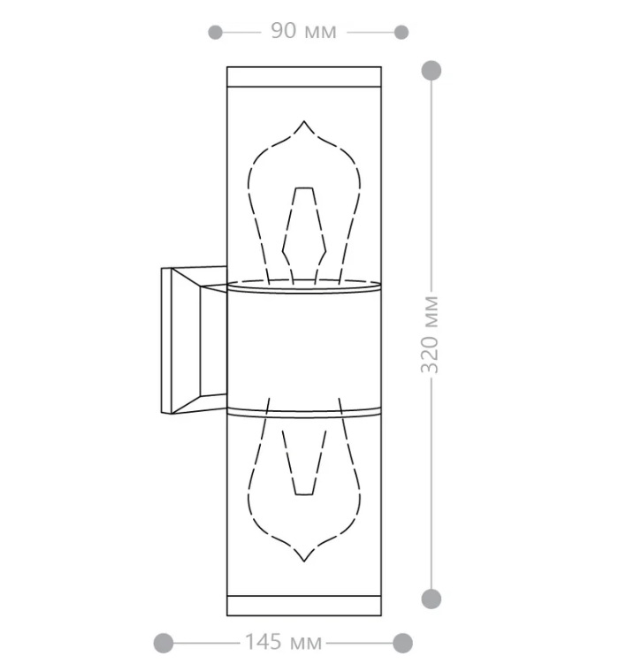 Светильник садово-парковый Feron Бостон DH1302, черный