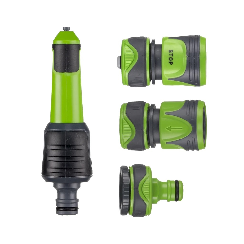 Комплект для полива Amigo 79021, с коннектором, пластик, серо-зеленый