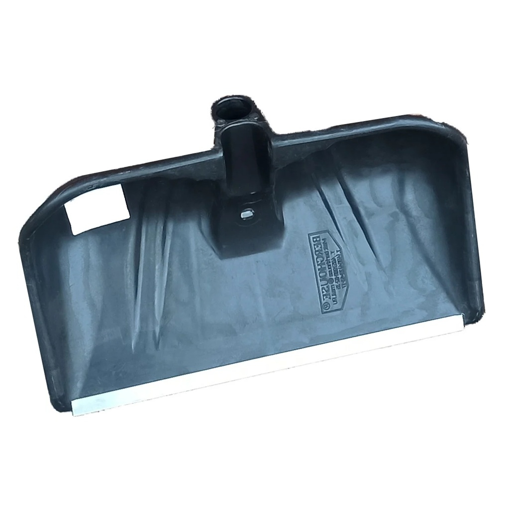 Лопата для снега Berchouse №5 без черенка, с металлической пластиной, пластик