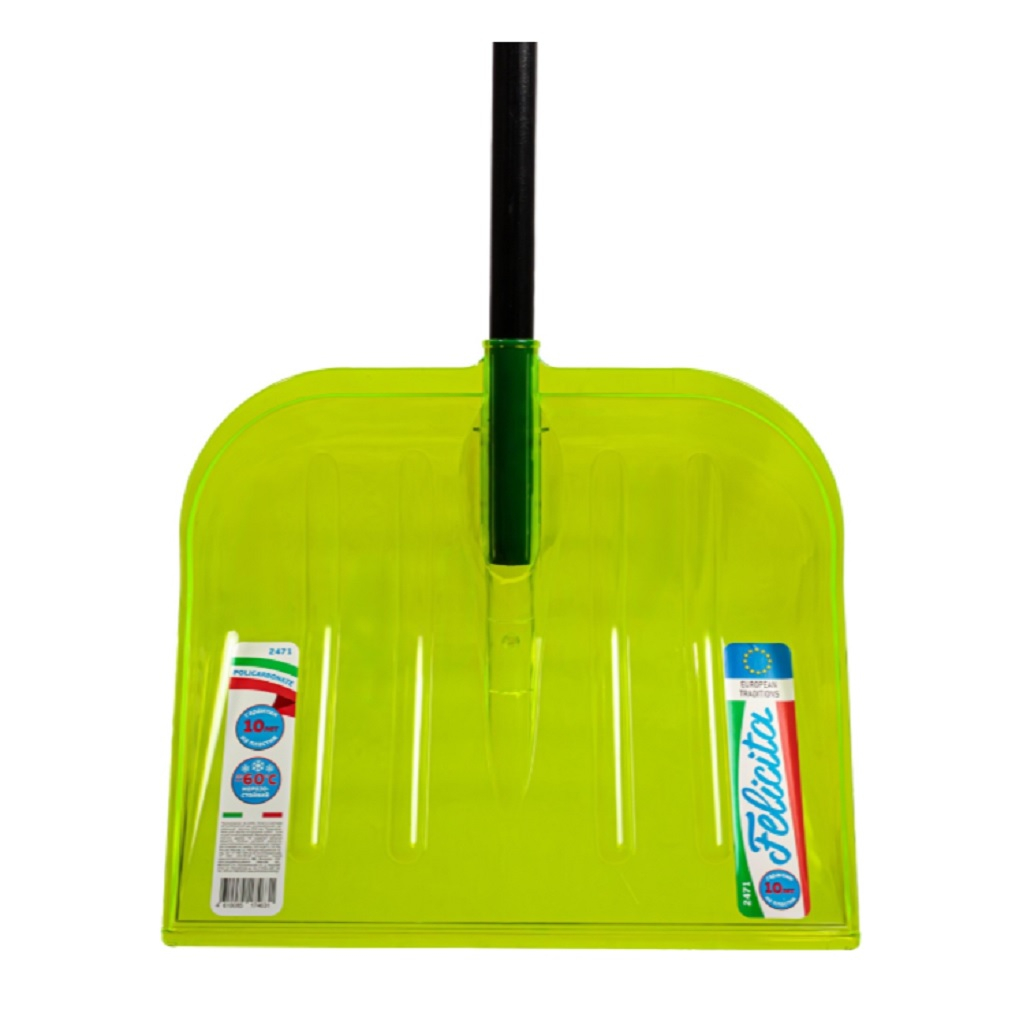 Лопата для снега Центроинструмент Felicita 2471, деревянная рукоятка, поликарбонат