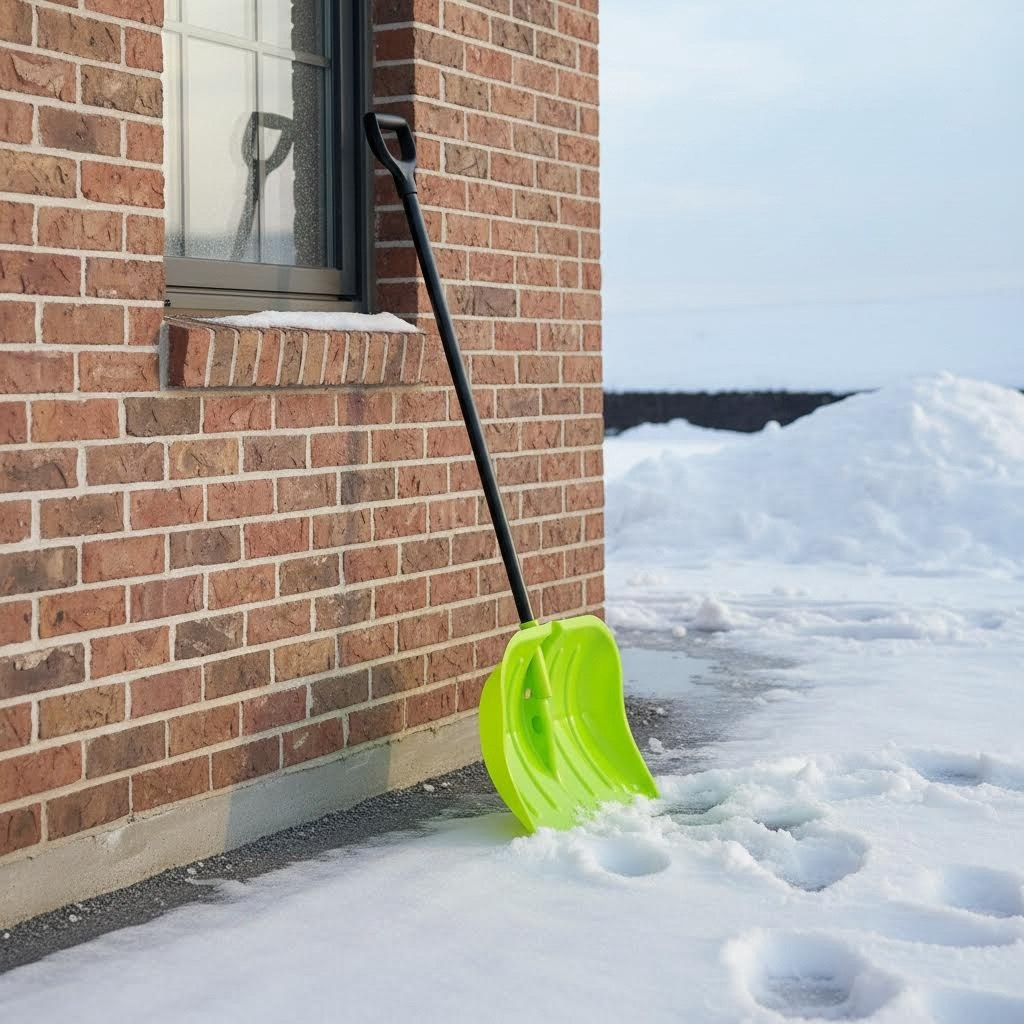 Лопата для снега Центроинструмент Felicita 2471, деревянная рукоятка, поликарбонат