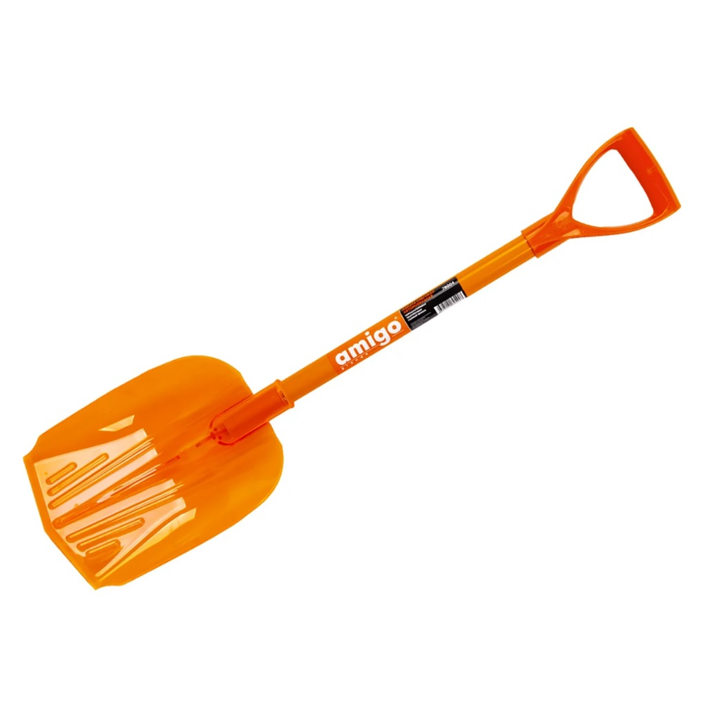 Лопата для снега Amigo Grande 78004, автомобильная, поликарбонат, с алюминиевым черенком