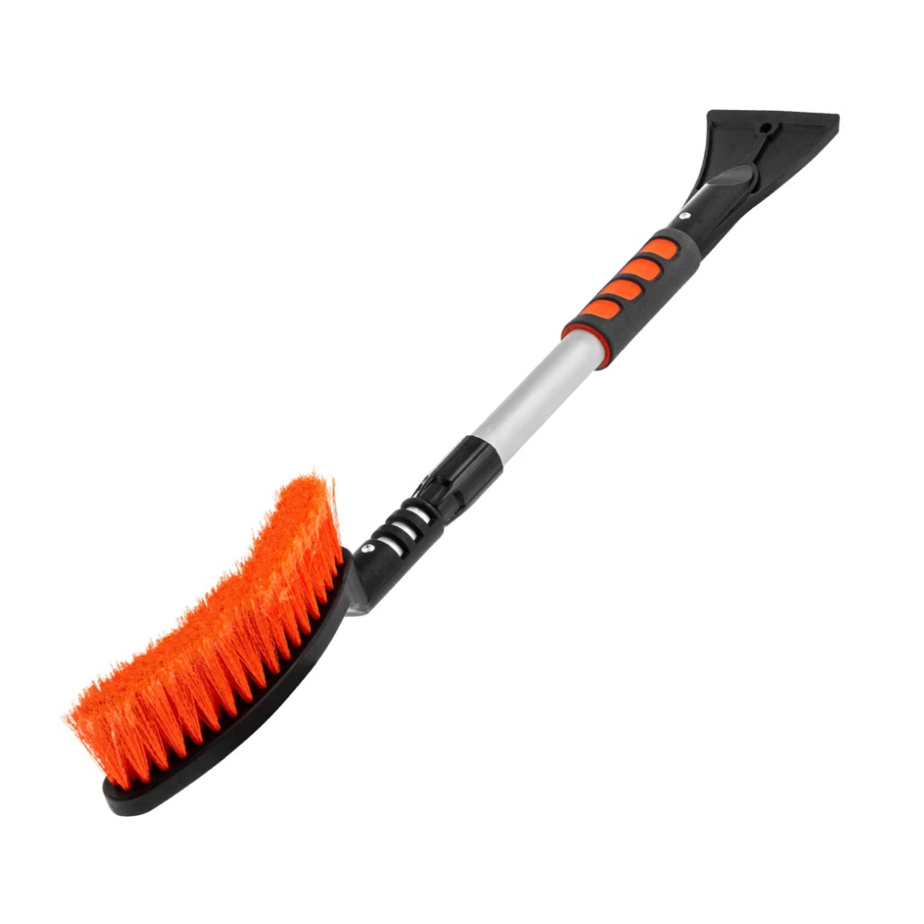 Щётка-сметка для снега Stels 55304, со скребком, автомобильная, телескопическая рукоятка 72.5-100.5 см, пластик