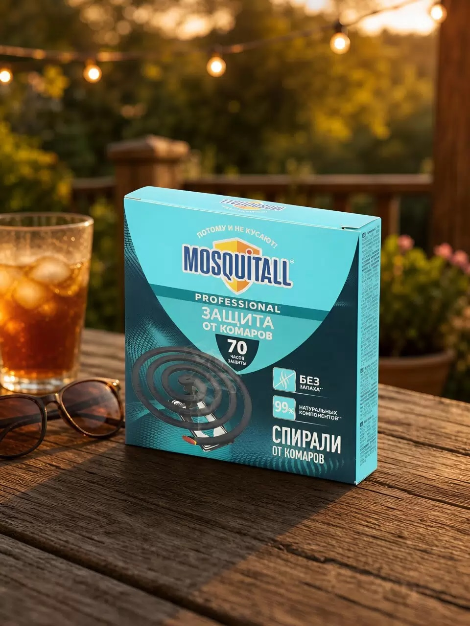 Спирали от комаров Арнест Mosquitall Professional, без запаха, защита 70 часов, в упаковке 10 штук