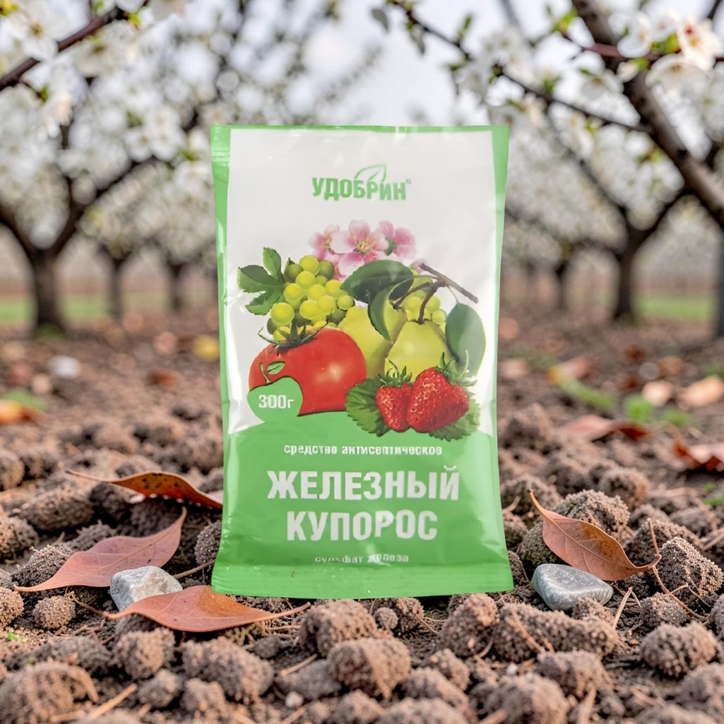 Удобрение Железный купорос  Удобрин, антисептик для защиты от плесени и гнили, 300 гр
