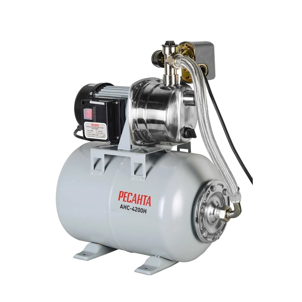Станция насосная Ресанта АНС-4200Н, 77/1/5, для чистой воды, 1200 Вт, напор 42 м, 70 л/мин, автономная