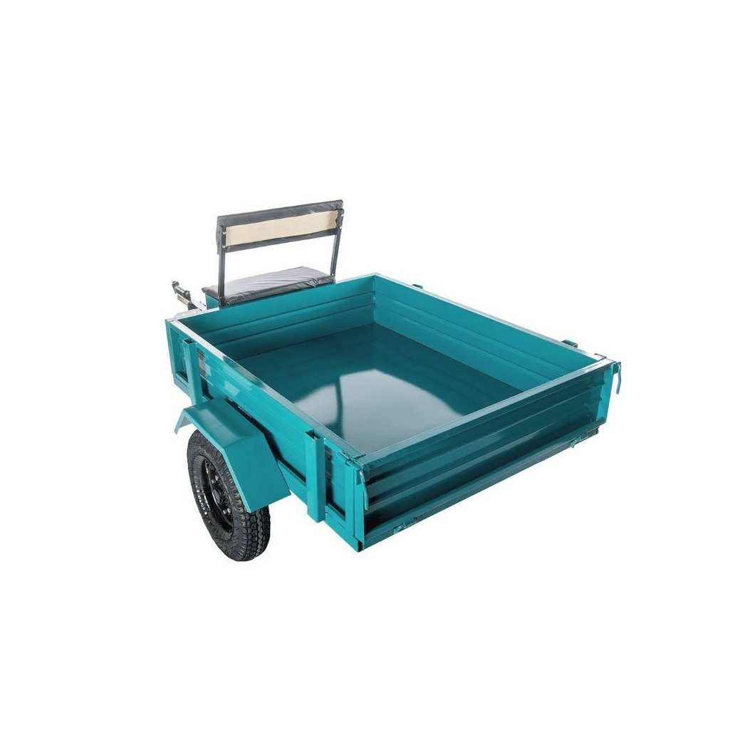 Тележка для мотоблока Русич ТМ-500 одноместная, самосвальная, до 500 кг