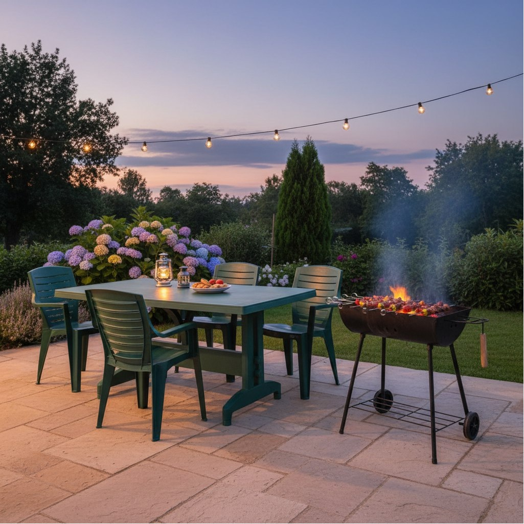 Стол Elfplast Анталия, пластик, зеленый, 80х140 см