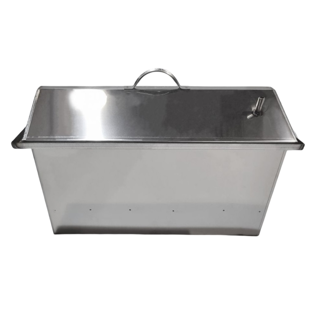 Коптильня горячего копчения ЭЛИТ Мини, крышка домиком, 200х200х400 мм, 16 л, нержавеющая сталь