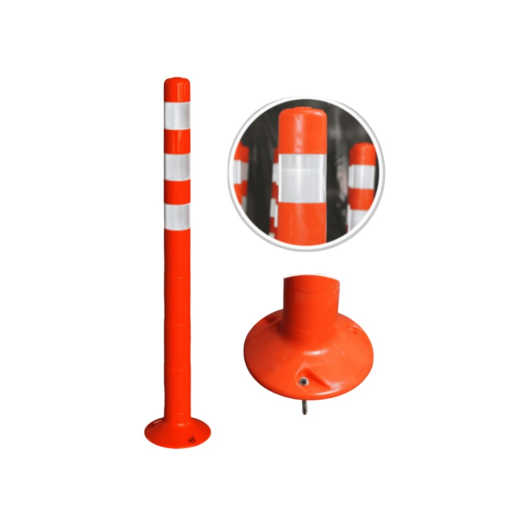 Столбик сигнальный ССУ, упругий, полимерный пластик, оранжевый, 1000 мм