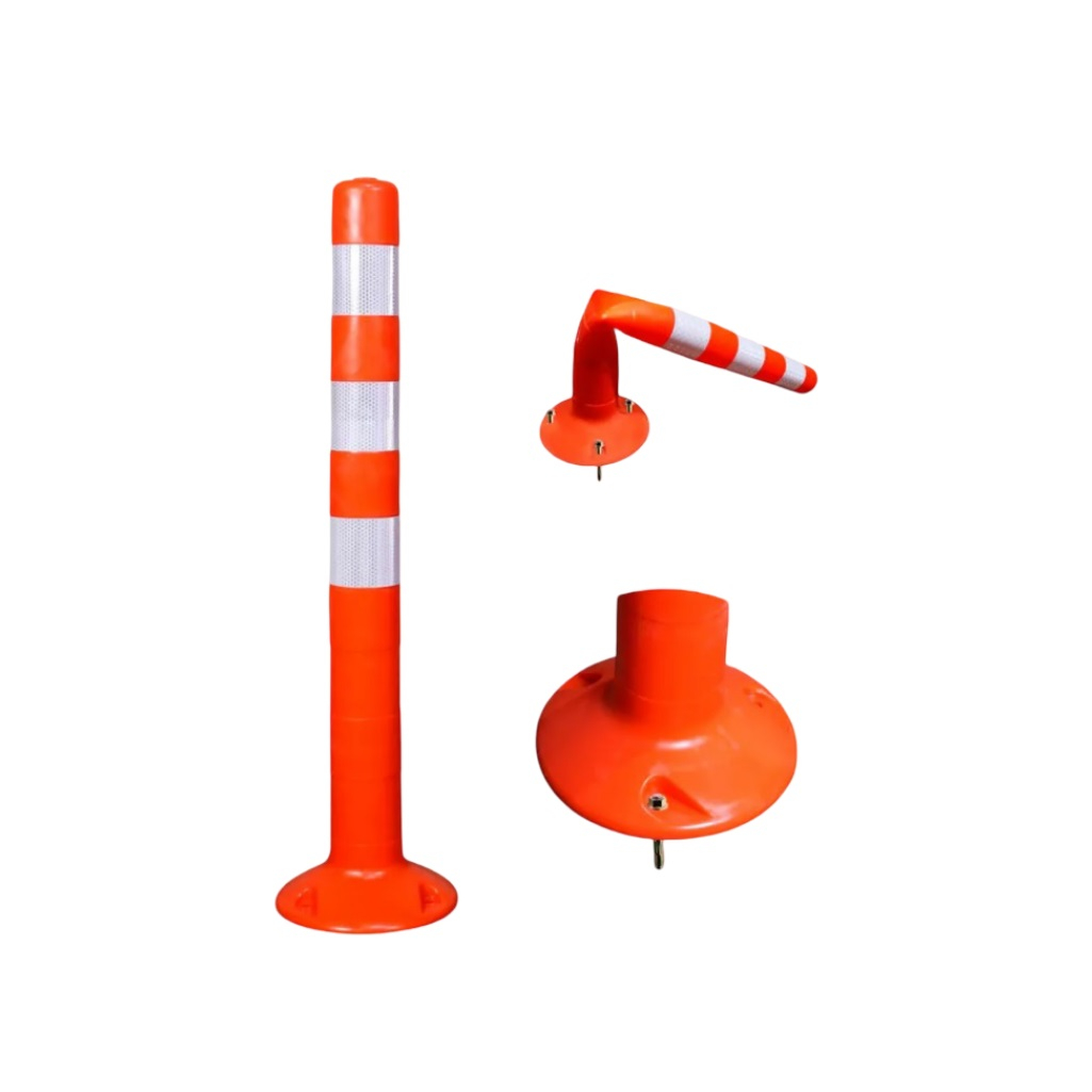 Столбик сигнальный ССУ, упругий, полимерный пластик, оранжевый, 1000 мм