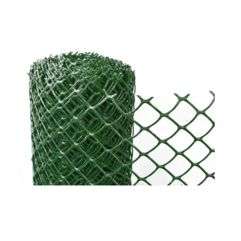 Решетка садовая 00-00000414, ячейка 50х50 мм, заборная, пластик, зеленая, 1 м.п.