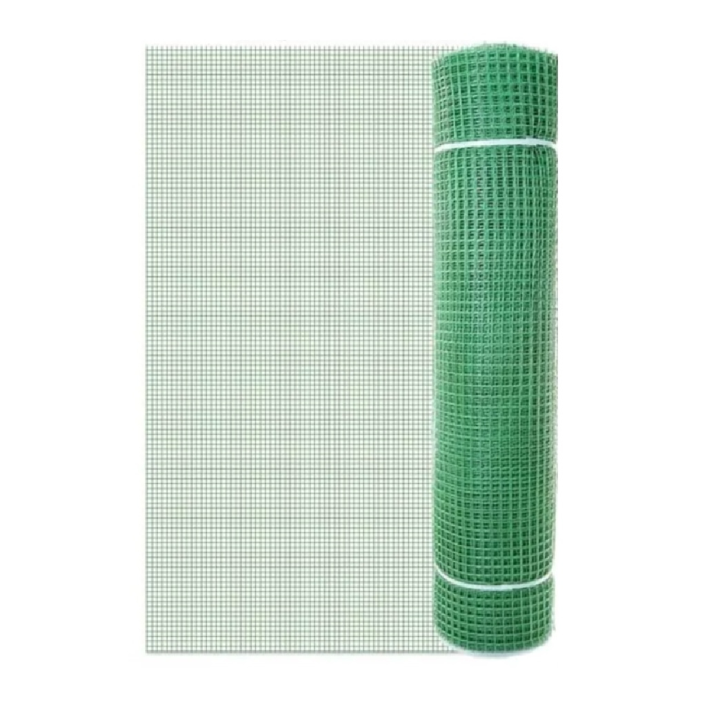 Решетка садовая 00-00000414, ячейка 50х50 мм, заборная, пластик, зеленая, 1 м.п.