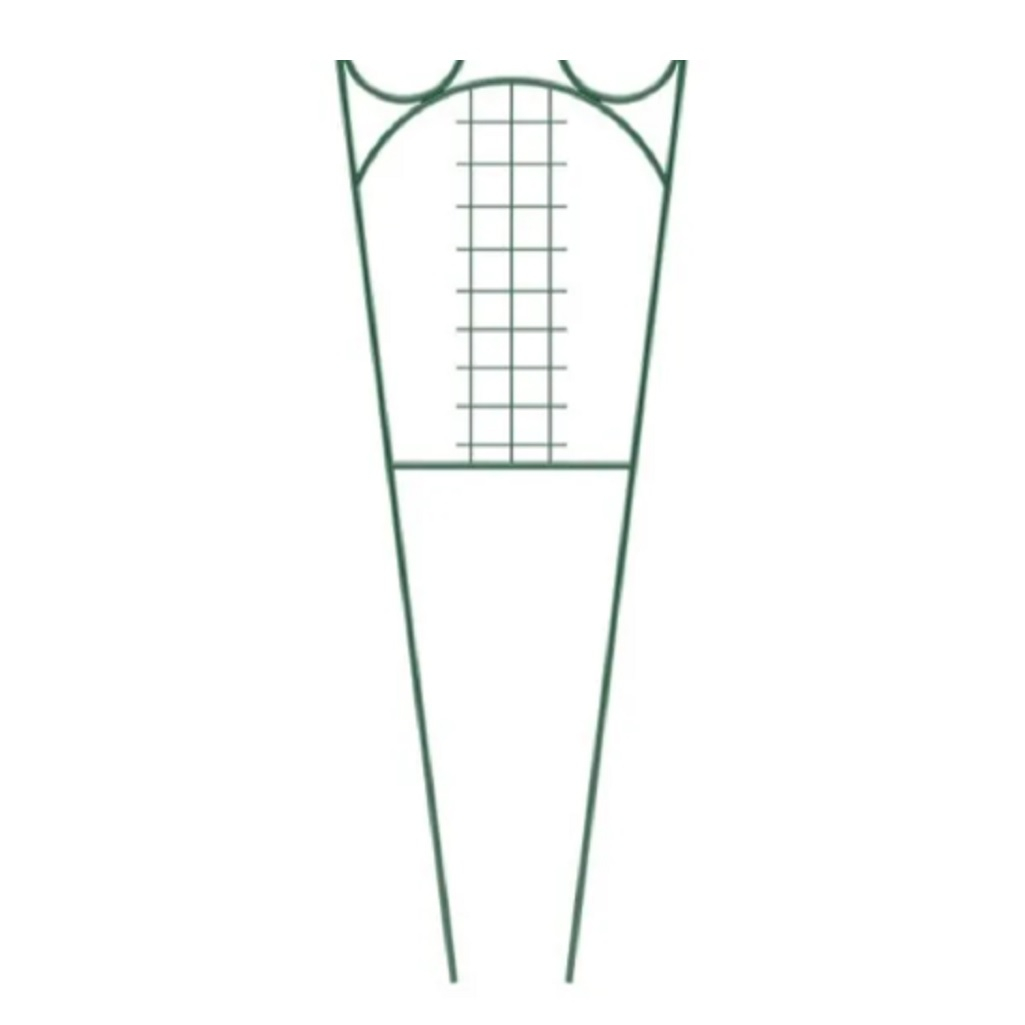 Шпалера неразборная, комбинированная 000161, сталь, зеленая, длина 2 м