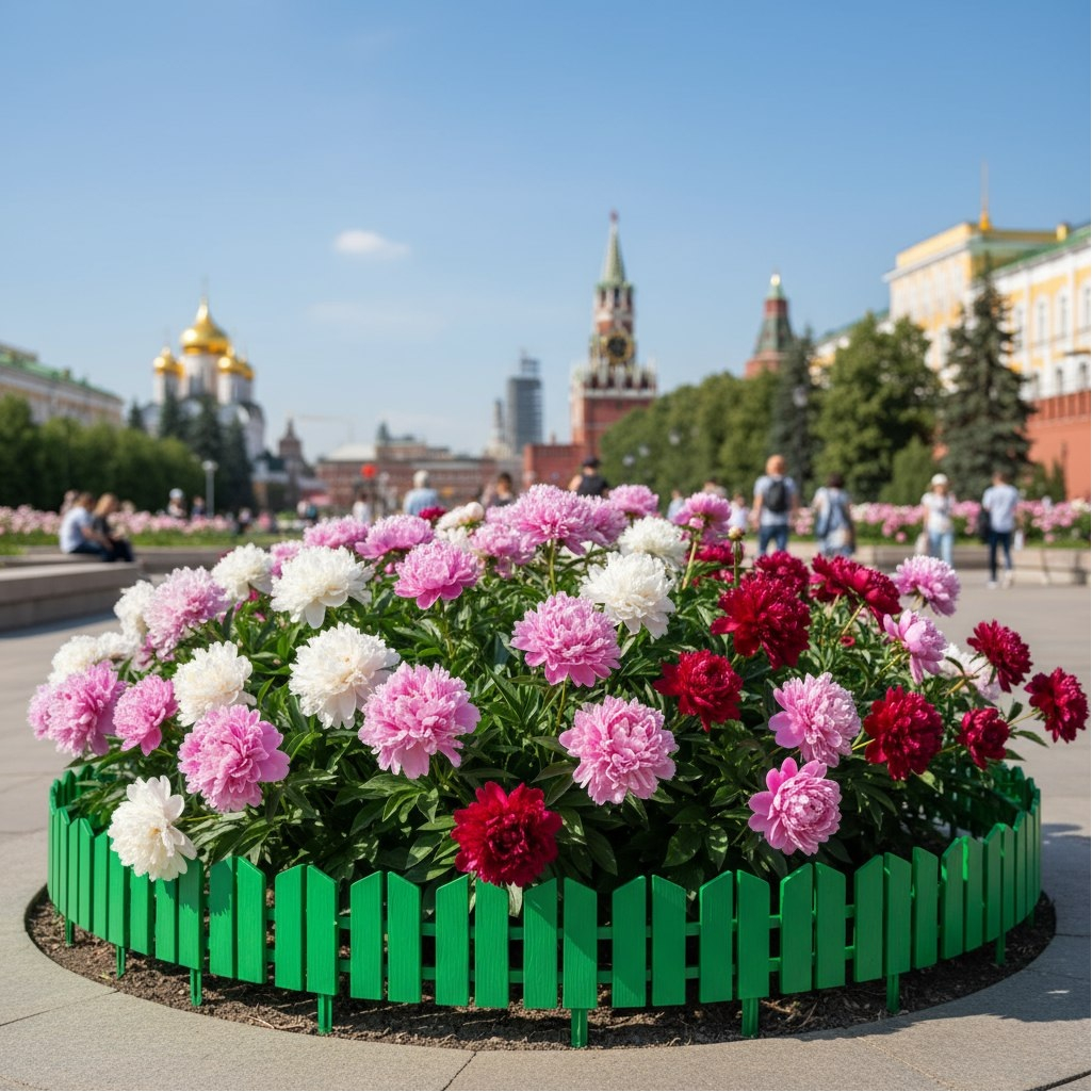 Бордюр садовый Grinda Летний сад 422225-G, декоративный 16х300 см, пластик, зеленый