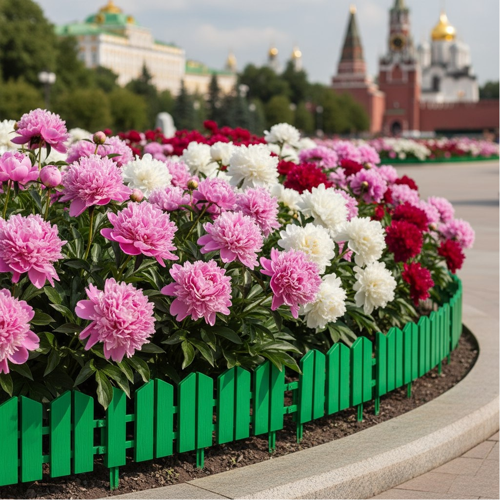 Бордюр садовый Grinda Летний сад 422225-G, декоративный 16х300 см, пластик, зеленый