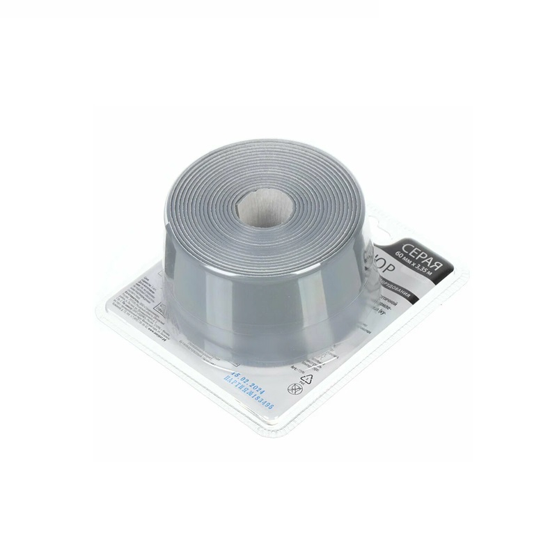 Лента-бордюр Аккурат самоклеящаяся 60мм х 3,35м серая