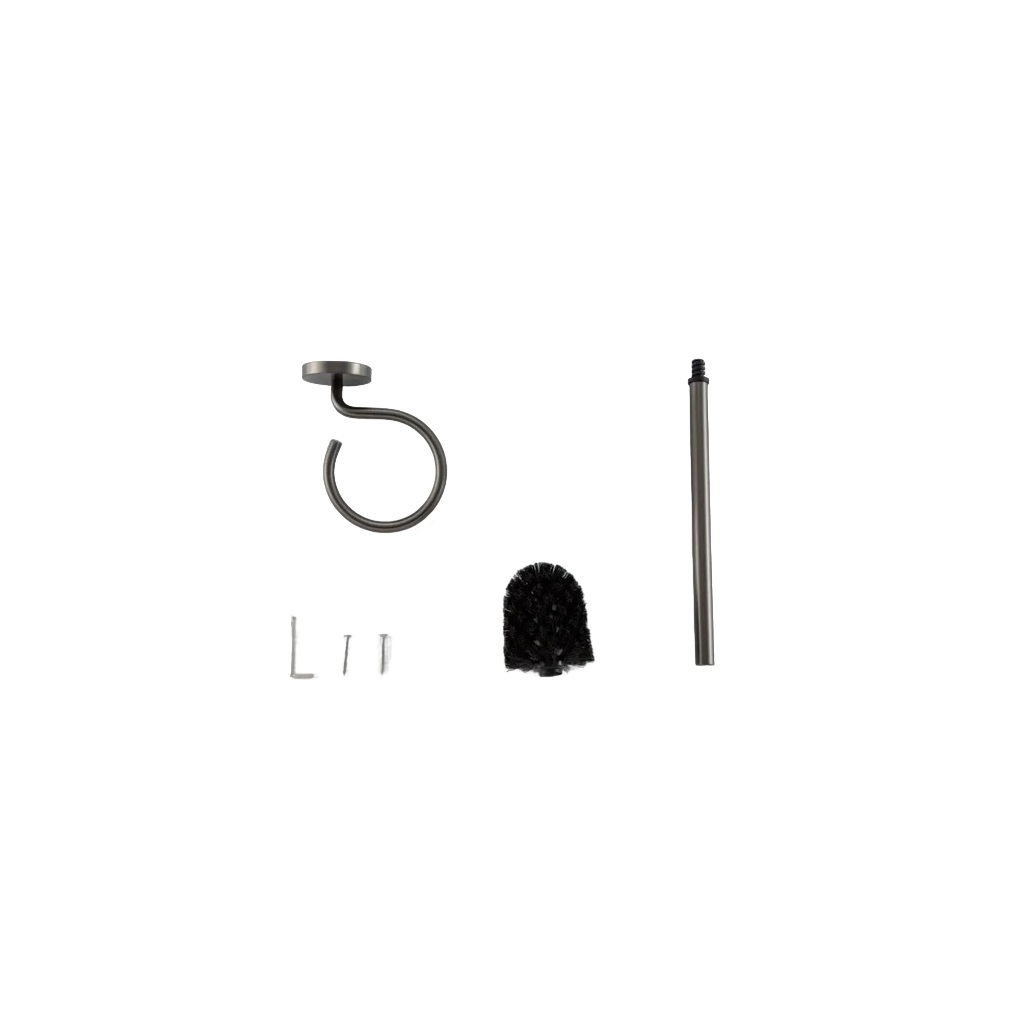Ершик настенный для унитаза Gappo G30710-9, металл, оружейная сталь
