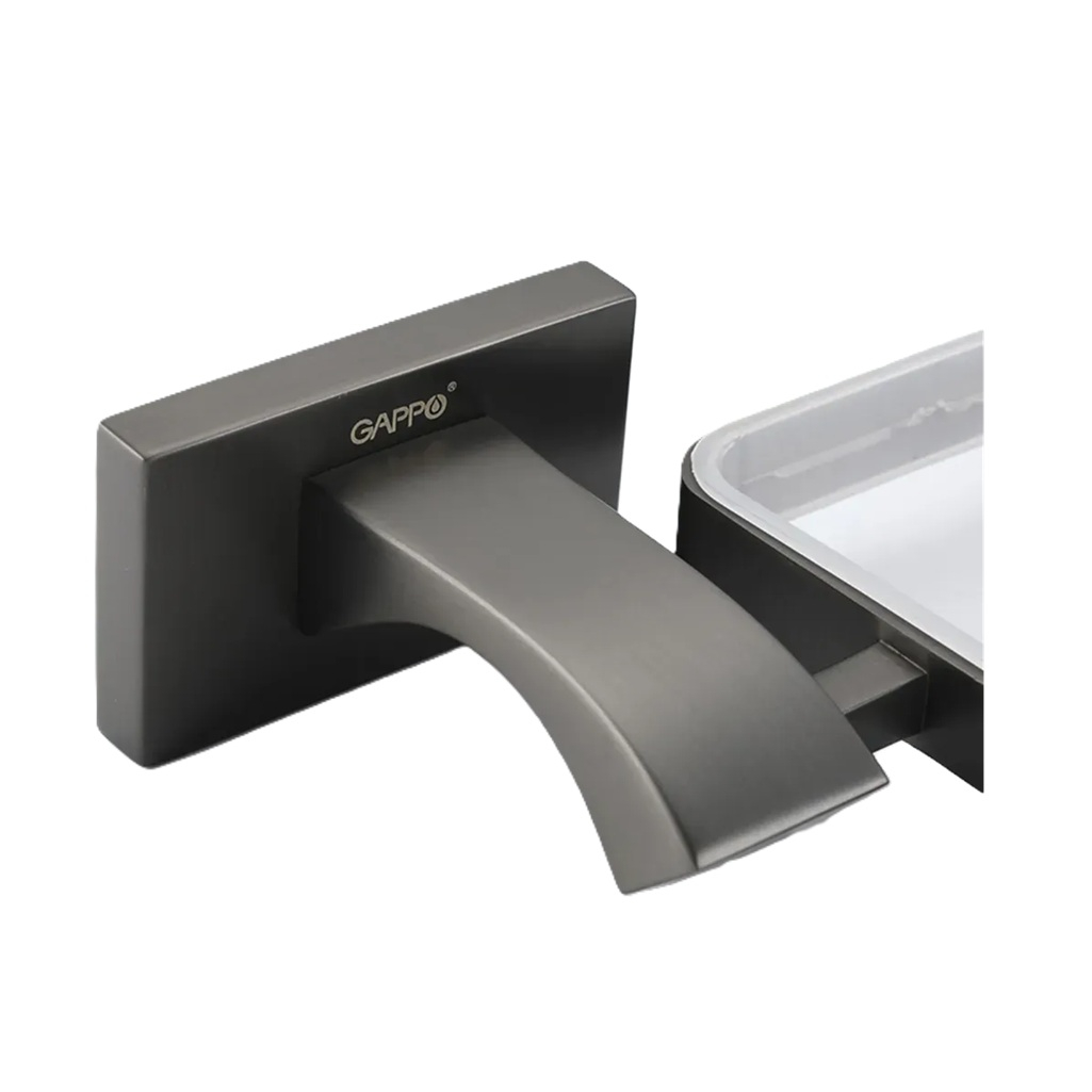 Ершик настенный для унитаза Gappo G30710-9, металл, оружейная сталь