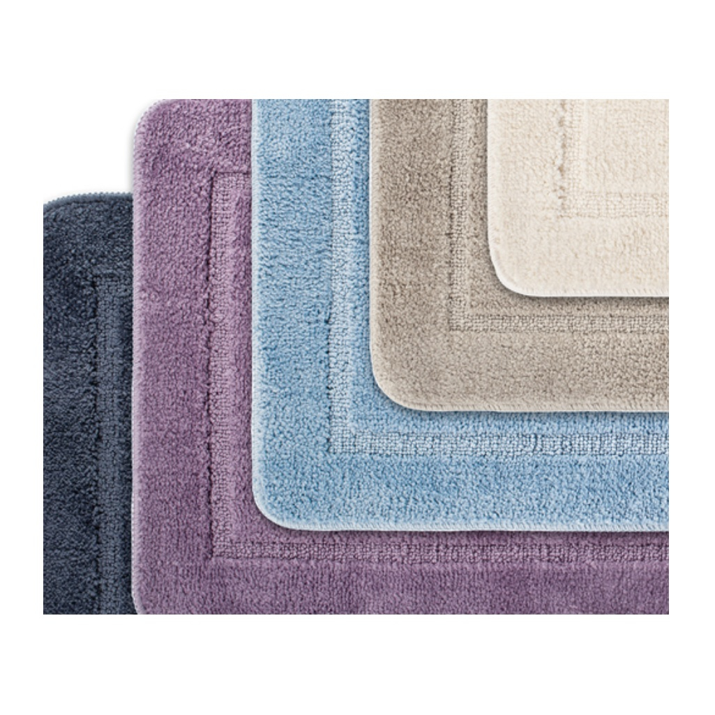 Набор ковриков для ванной Iddis PSET04MI13, микрофибра, голубой, 650х450 мм, 450х450 мм