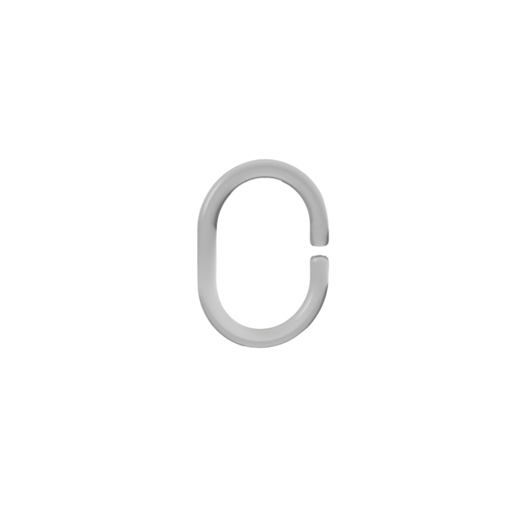 Кольца для штор в ванную Iddis RID012P, 236285, в наборе 12 штук, полипропилен, прозрачный