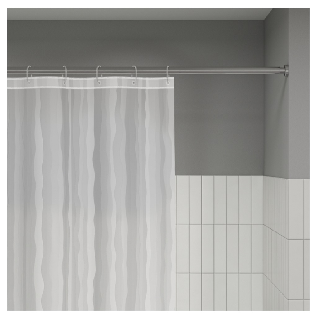 Штора для ванной 3D IDDIS P03PV18I11, полиэтиленвинилацетат, 1800х2000 мм, прозрачный