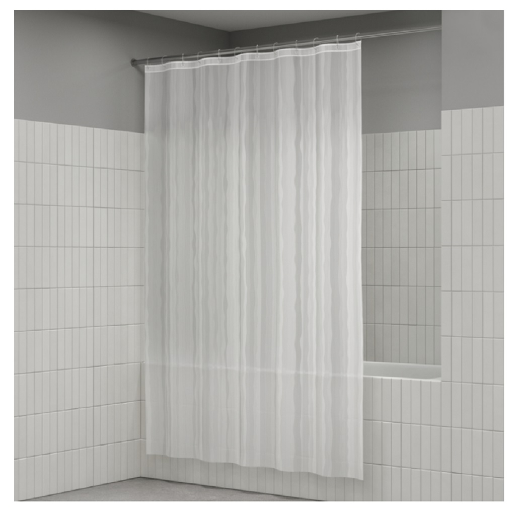 Штора для ванной 3D IDDIS P03PV18I11, полиэтиленвинилацетат, 1800х2000 мм, прозрачный