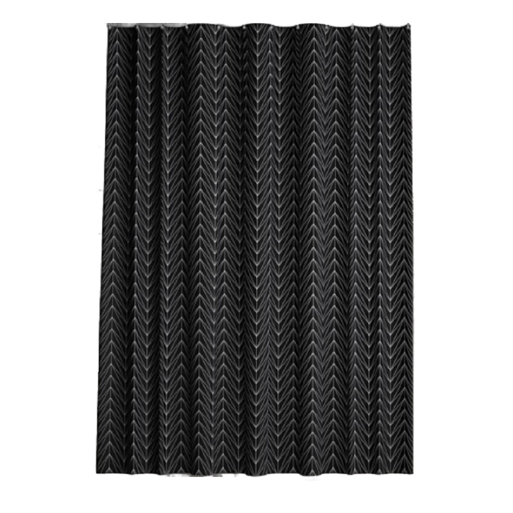 Штора для ванной IDDIS BB05P18I11, полиэстер, 1800х2000 мм, черно-белый