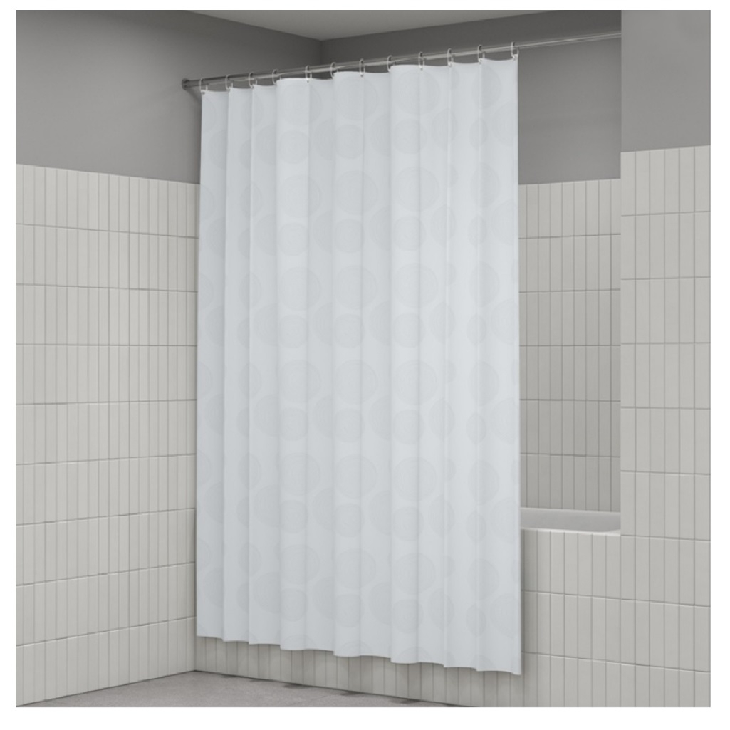 Штора для ванной IDDIS BD01P18I11, полиэстер, 1800х2000 мм, белый