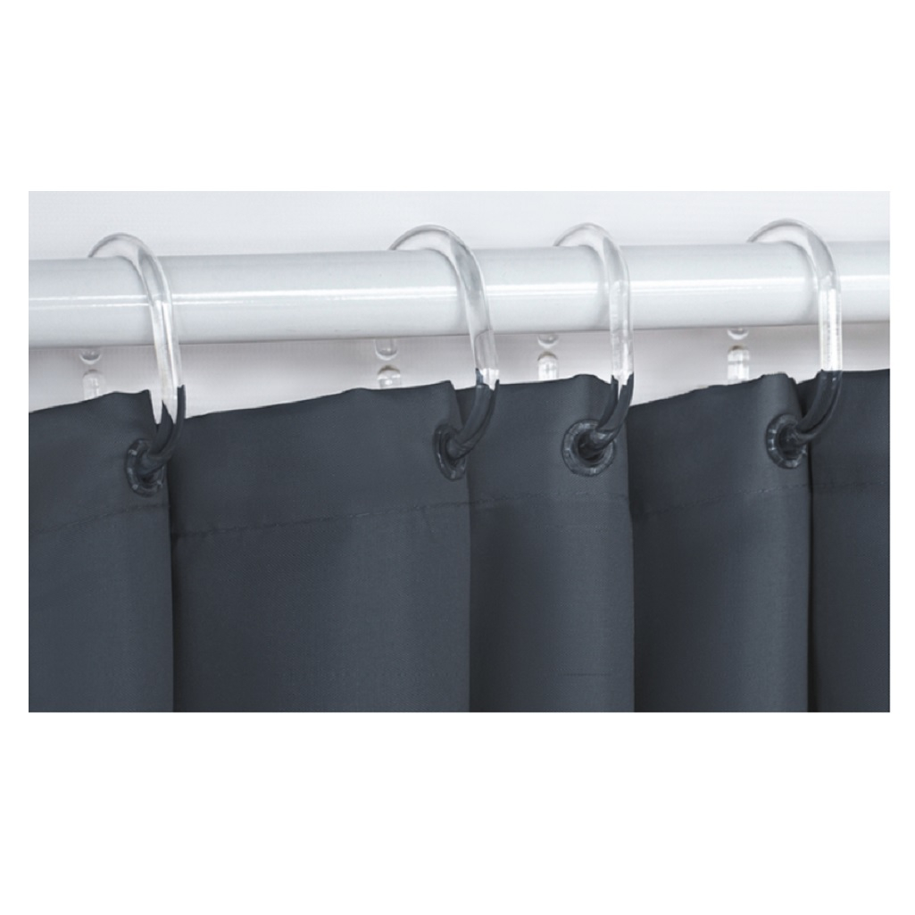 Штора для ванной IDDIS BL01P24i11, полиэстер, 2000x2400 мм, серый