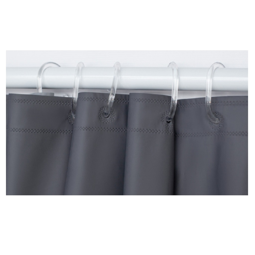 Штора для ванной IDDIS P03PE18I11, полиэтилен, 1800х2000 мм, темно-серый