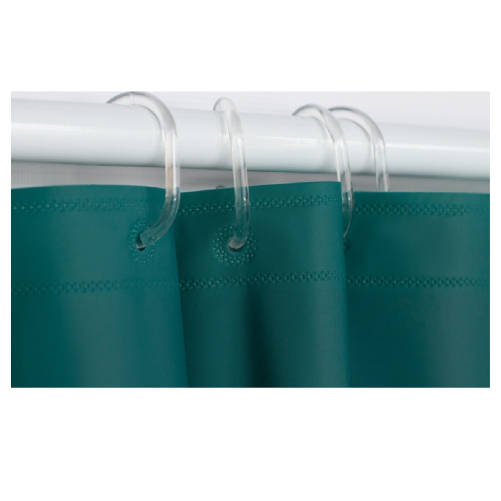 Штора для ванной IDDIS P04PE18I11, полиэтилен, 1800х2000 мм, зеленый