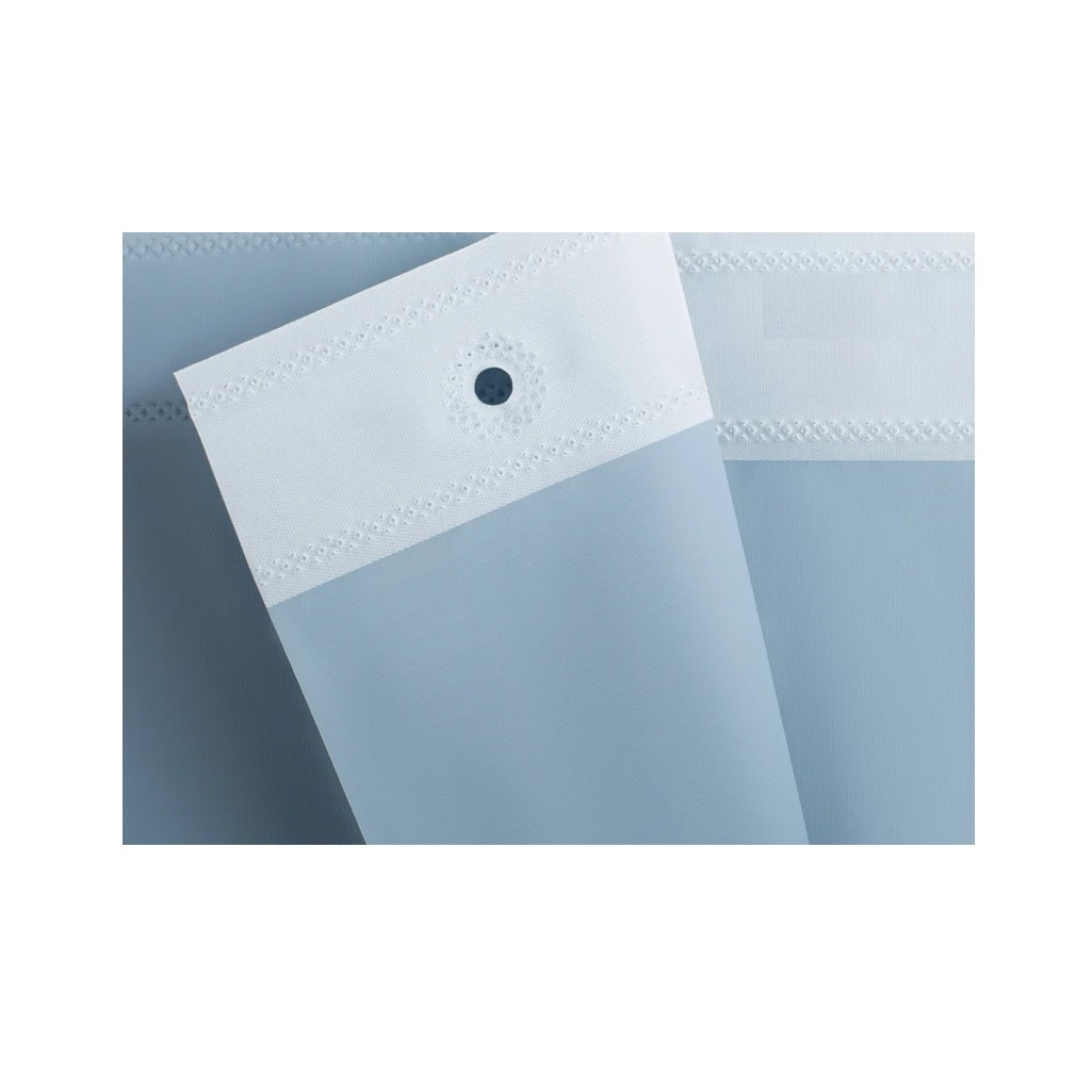 Штора для ванной Iddis P07PE18I11, 1800х2000 мм, полиэтилен РE, 12 колец, цвет голубой