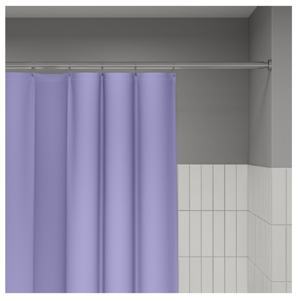 Штора для ванной IDDIS P08PE18I11, полиэтиленвинилацетат, 1800х2000 мм, фиолетовый