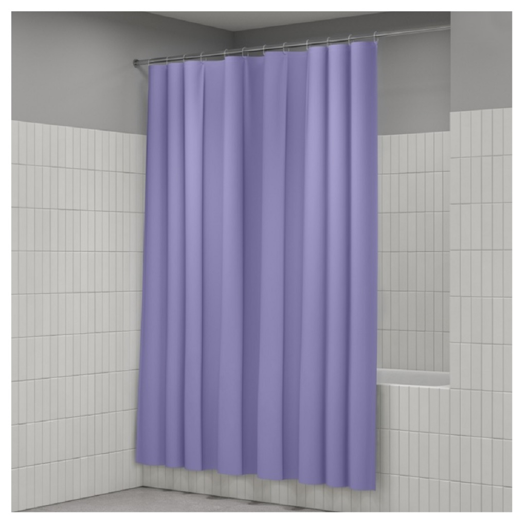 Штора для ванной IDDIS P08PE18I11, полиэтиленвинилацетат, 1800х2000 мм, фиолетовый