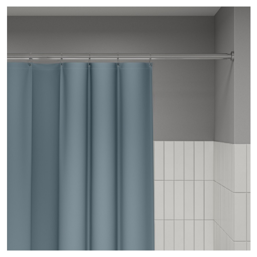 Штора для ванной IDDIS P09PE18I11, полиэтиленвинилацетат, 1800х2000 мм, серый