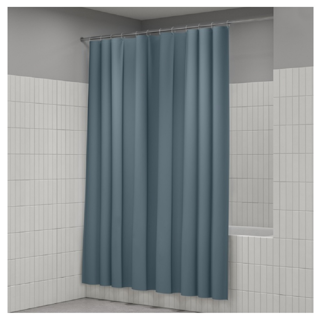 Штора для ванной IDDIS P09PE18I11, полиэтиленвинилацетат, 1800х2000 мм, серый