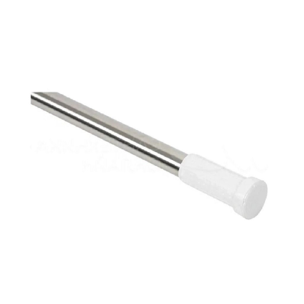 Карниз для ванной комнаты Рыжий Кот 261112, раздвижной, хром, 140-260 см