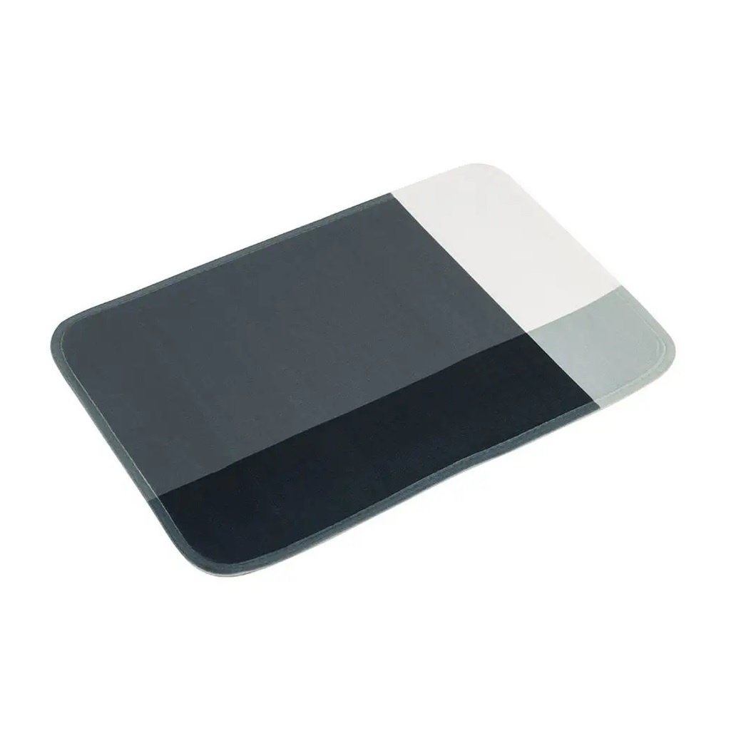 Коврик для ванной Рыжий Кот CUBES 102531, 400х600 мм, серый, полиэстер, поролон, антискользящая подложка