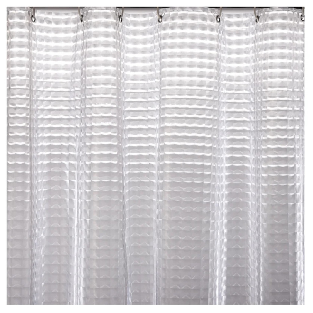 Штора для ванной Eva Рыжий Кот SC-EV-05, 3D эффект Калейдоскоп, 1800х2000 мм, прозрачный