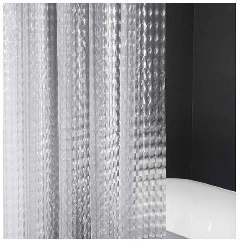 Штора для ванной Eva Рыжий Кот SC-EV-05, 3D эффект Калейдоскоп, 1800х2000 мм, прозрачный